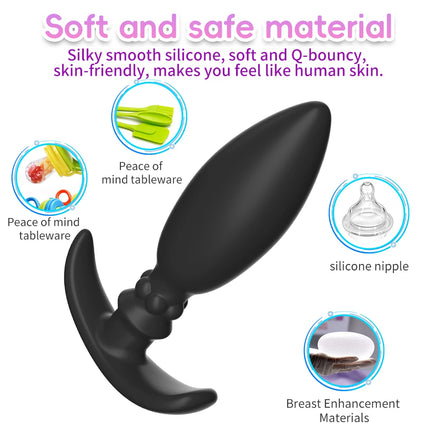 Adult Silicone Anal Plug Dildos Bullet Vibrator Butt Plugs Sex Toys for Women Men Gay Prostate Massager Anal Masturbating S/M/L