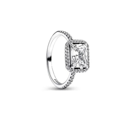 2025 New 925 Sterling Silver Shiny Classic Square Crown Heart-shaped Ring Exquisite Luxury Charm Jewelry Holiday Surprise Gifts