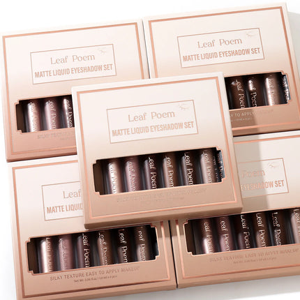 Eyes Makeup 8pcs Matt Liquid Eye Shadow Set Ice Cream Texture, Moist and Silky, Easy To Color and Long-lasting Natural Eyeshaow