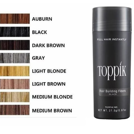 toppik Hair Building Fibers, Fill In Fine or Thinning Hair Instantly Thicker, Fuller Looking Hair Man Woman Hair Fibers