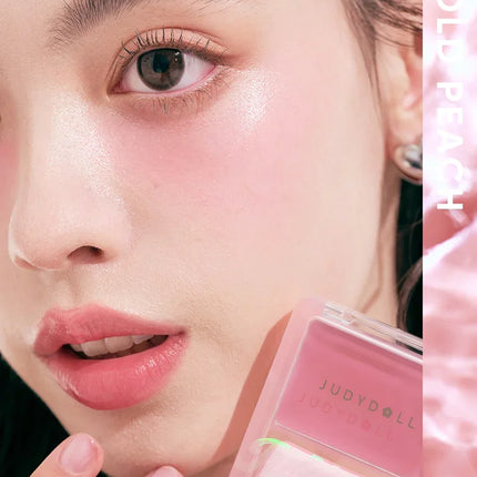 Judydoll Water Light Cream Hydrating Blush Multi Purpose Moisturizing High Light Expanding With Puff Long-lasting Face Makeup