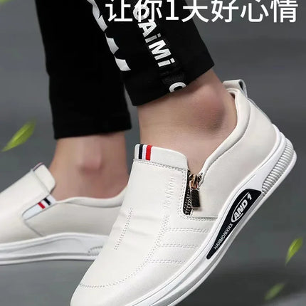 Casual Leather Shoes Men Loafers Trend Brand Business Shoes Autumn Slip on Flat Man Sneakes Comfortable Moccasins Zapatos Hombre