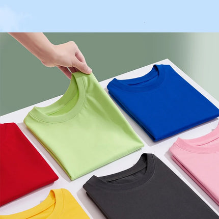 1pcs Summer Pure Cotton Boys Girl Solid Color Tees Fashion Top Childrens Short Sleeve Clothes T-shirts Child Loose Casual Tshirt