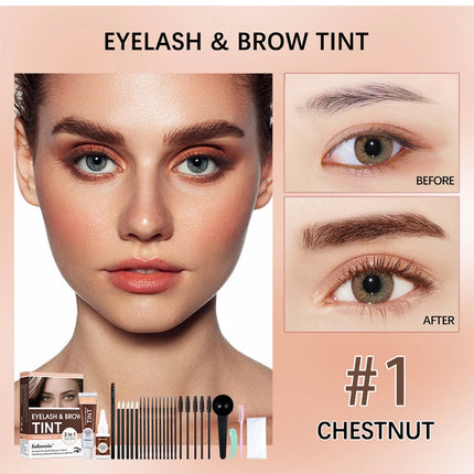 Eyebrow Tint Dye Professional Eyebrow Dye Waterproof Long-lasting Eyebrow Brow Kit Semi Permanent Eyebrow Home Use Pro Kit