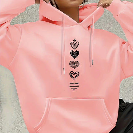 2025 Autumn and Winter Women's Casual Hoodie Geometric Pattern Hooded Collar Autumn and Winter Casual Wear Personality Y2K Top