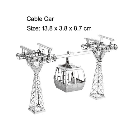 3D Metal Puzzle building Maya Pyramid Merry-Go-Round Drilling well model KITS Assemble Jigsaw DIY Puzzle Gift Toys For Children