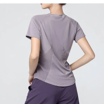 PHIGEER quick dry sport tops for women with short sleeve breathable running shirt lightweight athletic tee for hiking yoga gym