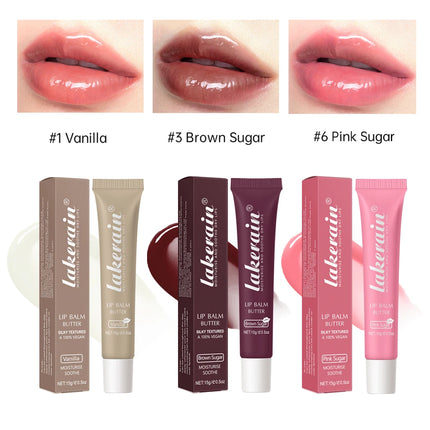 3pcs/Kit Butter Moisturizing Lip Gloss Oil Jelly Lipgloss Liquid Lipstick Lip Tint Brown Sugar Crystal Lip Balm