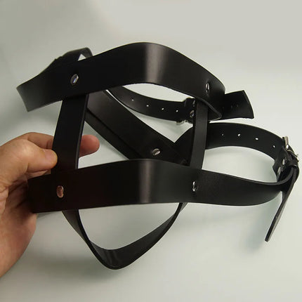 SMELL Shoes BDSM Mask Leather,Slave Bondage Hood Restraints,Sex Toys for Couples,Adult Games,Role Play,Submissive