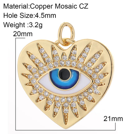 Evil Blue Eye Heart Necklace for Women Cute Gold Star Collars Diy Pendant Stainless Steel Chain High Quality