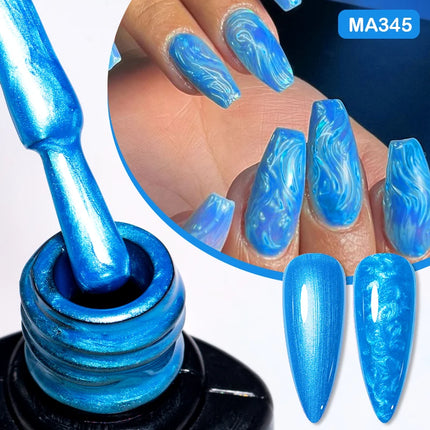 MEET ACROSS 7ml Jelly Nude Shimmer Rubber Base Gel Glitter Pink Purple UV/LED Nail Art Vernis Gel Polish for Manicure Nails DIY