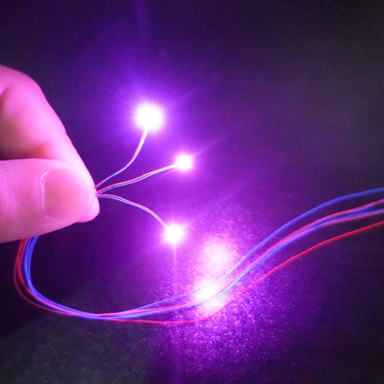 5pcs Pre-wired #0402 Smd Led Model,30cm Connection Wires hobby Model Kit for Gundam Lighting with Free 1pc Battery Box