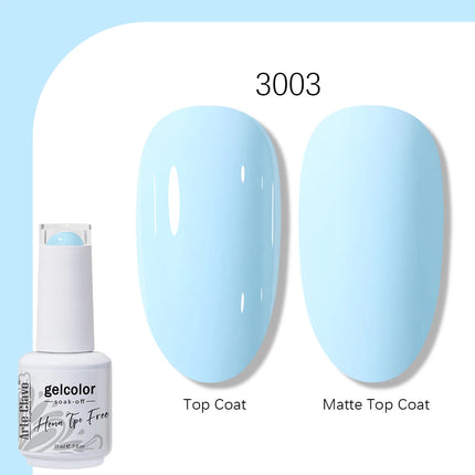 Arte Clavo Solid Color Gel Nail Polish 15ml Soak Off UV LED Gel Semi-Permanent Glitter Polish For Manicure Nail Art Salon Gel
