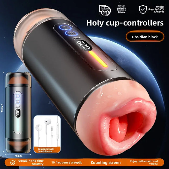 Male Masturbator Toys Automatic Sucking Masturbation Cup For Men Deep Throat Oral Vagina Suction Blowjob Vibrating Sex Machine