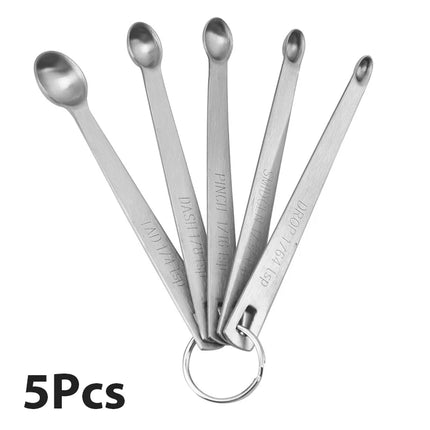 5pcs/Set Small Measuring Spoon Coffee Measure Spoons Tea Seasoning Multiple Size  Kitchen Tools Accessories