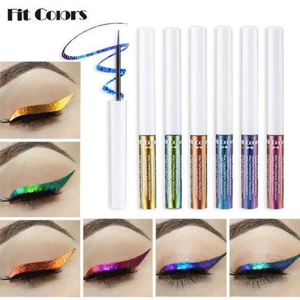 Chameleons Eyeliner Liquid Pearl Gloss Shiny Metallic Eyeshadow Liner Multi Chrome Color Aurora Eye Makeup Glitter Pigment