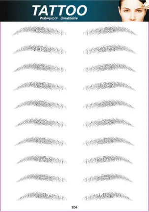 4D Hair Like Eyebrows Makeup Waterproof Eyebrow Tattoo Sticker Long Lasting Natural Fake Eyebrow Stickers Cosmetics 10 pairs 1PC