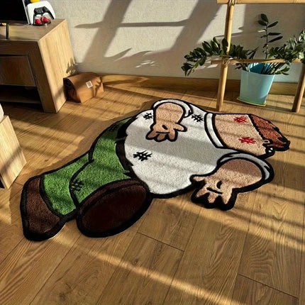 VIKAMA Funny Joke Cartoon Bedroom Carpet Soft and Slip-resistant Children's Bedside Rug Living Room Sofa Cushion Home Decoration