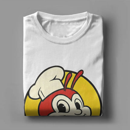 Couple T-Shirt J-Jollibee Bee Mascot  T Shirts Hippie  Summer Tees Vintage 100% Cotton Clothes Gift Idea