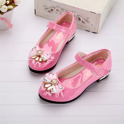Girls Shoes 2021 Newly Arrived Infant Kids Baby Girls Crystal Bling Bowknot Single Princess Shoes Sandals Girls Sandals Shoe Red