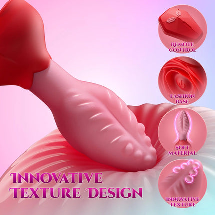360 Rotation Anal Plug Vibrator Butt Plug with Remote Control Men Prostate Massager with Rose Base Adult Sex Toy for Women Men
