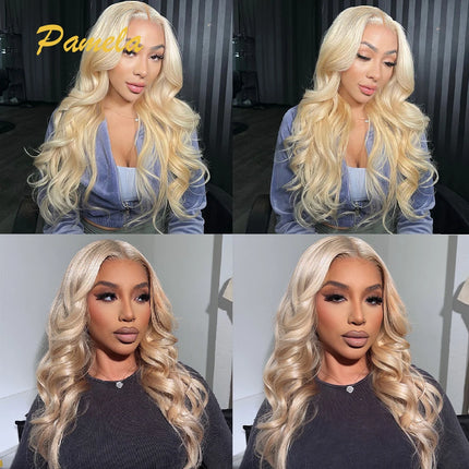 613 Blonde Feather Crochet Human Hair Bundles Body Wave Knotless Pre-Separated Crochet Hair Extensions Twist Braiding Hair