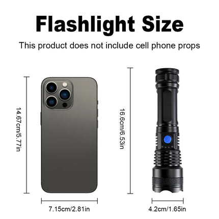 Super Bright Rechargeable LED Flashlight White Laser Flashlights High Power With Pen Clip Torch Power Bank Tactical Flashlight