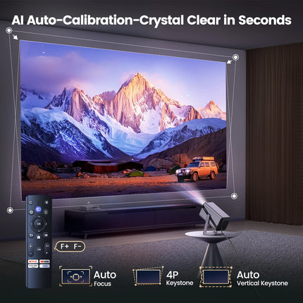 IWIMIUS 4K Projector Netflix Officially 800ANSI Native 1080P Auto Focus & Keystone 30000 lumens BT5.2 WIFI6 Portable 360° Rotate