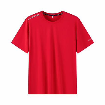 Plus Size T-shirt Men for 110-175kg Pack of 1/3 Breathable Quick Dry Tees Big Oversized Round Neck Short Sleeve Sport T-shirt