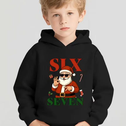 Funny Six Seven 6 7 Meme Hoodie for Kids Chaotic Humor Y2k Game Saying Tee Christmas Gift Boys Tops Fashion Children's Clothing