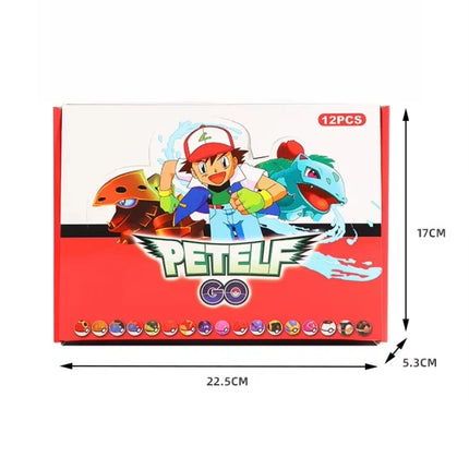 12PCS Pokemon Pokeball Blind Box Mini Figure Random Assortment PVC Capsule Toy Gashapon Collectible Birthday Gift Party Favor