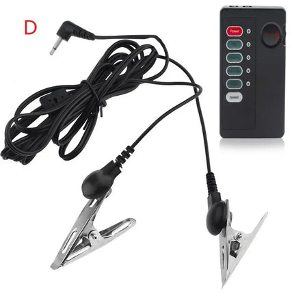New Adult Games Electric Shock Set Nipple Clip Chain Nipple Clamps Adjustable Nipple Clamps For Exciting Sexual Pleasure