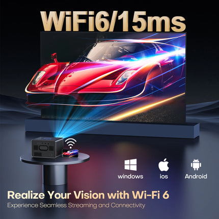 XIWBSY 4000ANSI 4K Projector WIFI6 Google TV Projector Home Theater HDR Video Projector 1080P Full Sealed Optical Projector
