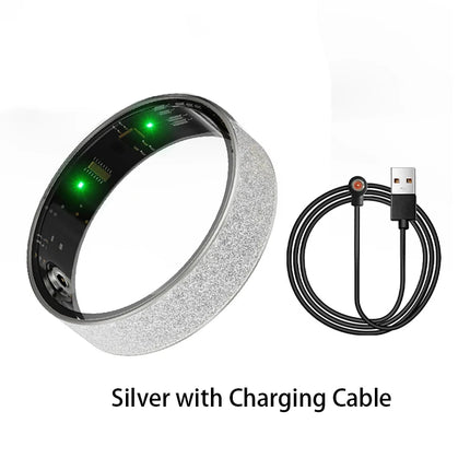 Simple Smart Ring Heart Rate Blood Oxygen Sleep Health Monitor Sport Ring IP68 Waterproof Pedometer Remote Gesture Control Photo
