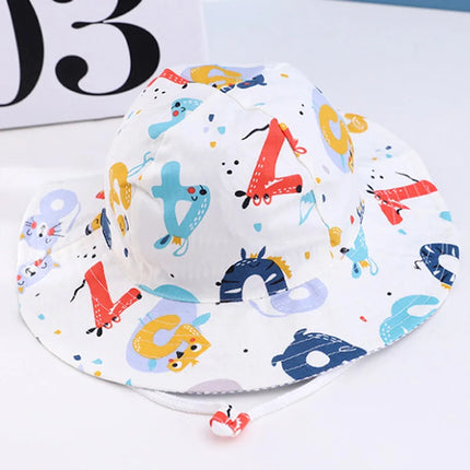 Baby Boy Girl Hat Cap for Children Kids Toddlers Panama Bucket Fishing Floppy Sun Hat Boys Girls Cartoon Fashion 6M-10 Years