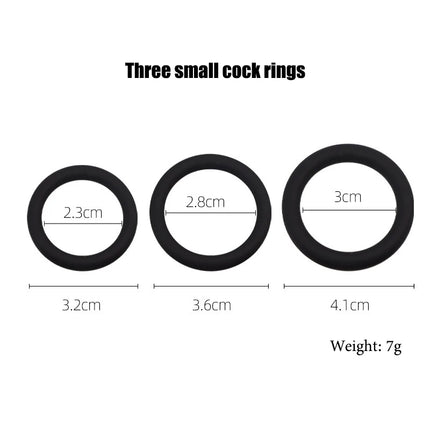 Set of 3-4 Silicone Semen Lock Ring Multiple Circular Models Safe Odorless Cock Ring for Men Persistent Stimulation Sex Toys
