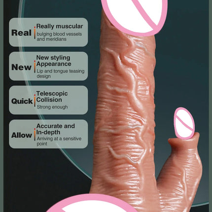 Realistic Dildo Telescopic Swing Heating Vibrator for Women Clitoris Vaginal G Spot Stimulation Massager Adult Pleasure Sex Toy