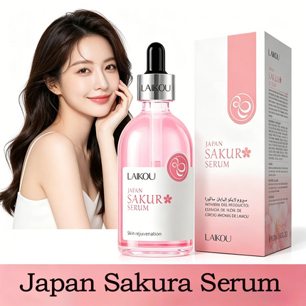 LAIKOU Sakura Face Serum Rose Essence Moisturizing Firming Brightening Smooth Skin Facial Skin Care Products 100ml