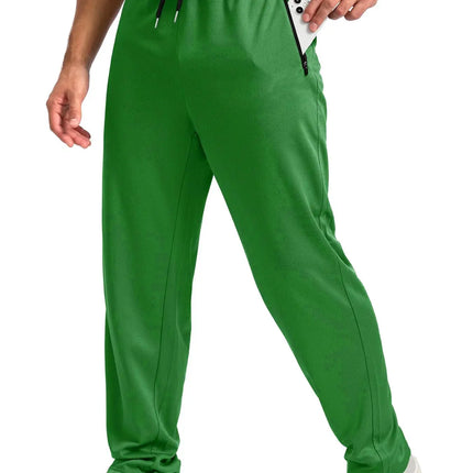 Men's Lightweight Mesh Athletic Pants Quick Dry Sports Joggers Zipper Pockets Running Gym Daily Wear Comfortable Fit