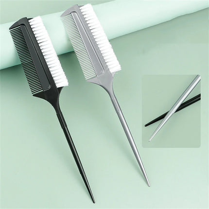 1pc Hairdressing Double Side Dye Comb With Highlight Comb Weaving Cutting Brush Professional Salon Hair Coloring Tool