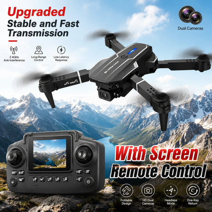 HD Aerial Drone 90° Adjustable Lens Dual Camera Switch Beauty Shooting Gesture Photo Video MV Production Gravity Sensing App Phone Control RC Drone