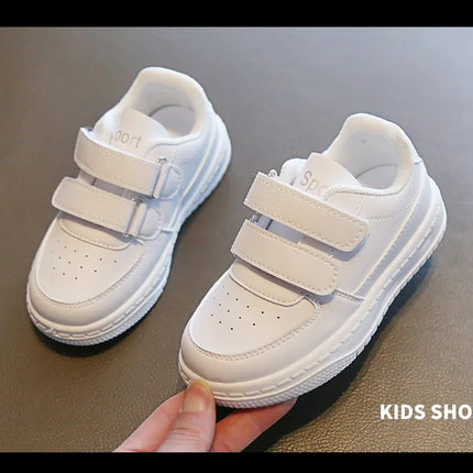 Autumn Kids White Sneakers Leisure Soft Bottom Fashion Boys Girls Sport Shoes All-match Children Trainers Non-slip Running Shoes
