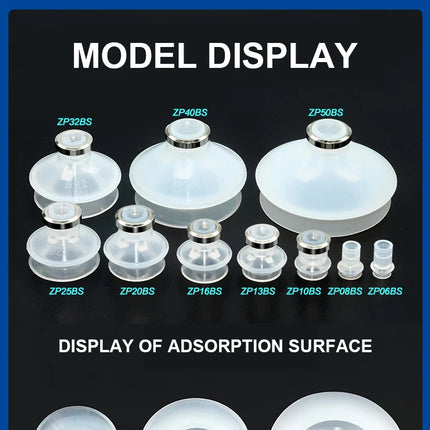 JXD Mini Double Layer Vacuum Sucker ZP-06/08/10/13/16/20/25/32/40/50BN Mini Industry Vacuum Suction Cup With Ring