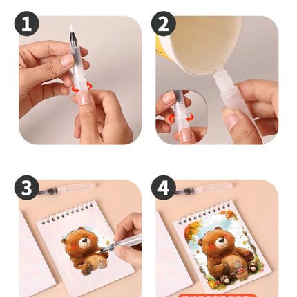 Magic Water Doodle Books Kids Toddlers Drawing Toys Cute Cartoon Unicorn Ocean Forest Animal Reusable Water Painting Cardboard