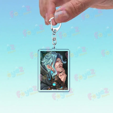 Cute Cartoon Dottore Keychains for Accessories Game Gamer Anime Jewelry Keyrings Chibi Charm Friends Gifts