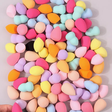 10/25/50/100-Pack Random Color & Shape Makeup Sponges, Latex-Free Blending Tools for Liquid/Cream/Powder
