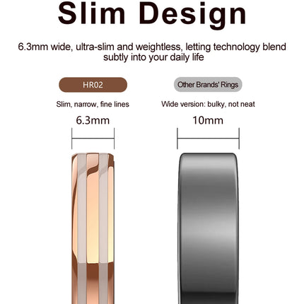 Fashion Smart Ring Health Monitor Sleep Tracker Step Calorie Counter Lightweight Waterproof Smart Jewelry Gift