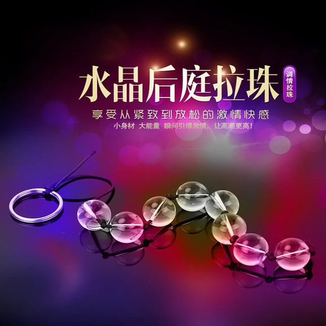 Female Glass Anal Beads Vaginal Balls Masturbation Anal Plug Butt Sex Toy Female Sex Products Vagina Kegel Balls for Women