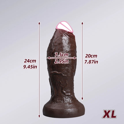 Big Glans Realistic Thick Dildo Double Silicone Skin Soft Dildos Penis Woman Man Anal Sex Toys Suction Cup Dick Masturbators 18