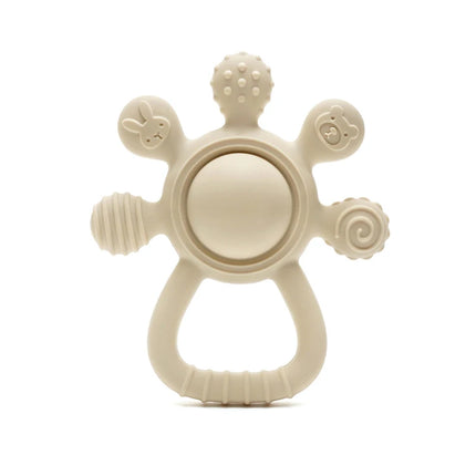Baby Silicone Teether Rattle Toys BPA Free Palm Design Chewing Toy for Infants Newborn Gifts Easy to Grip Babies Teething Toys